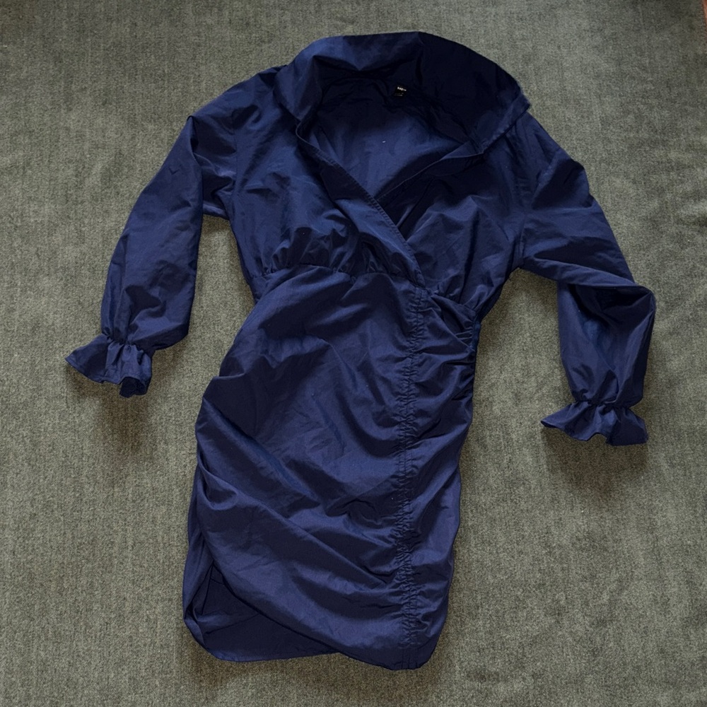 Navy Blue Wrap Dress